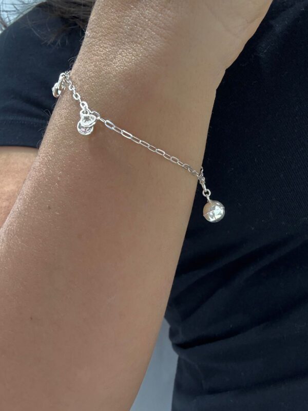 PULSERA DE PLATA MODELO CON CUBIC`S BLANCOS - Image 3
